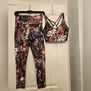 Marika Athlesiure Set in Plum Floral